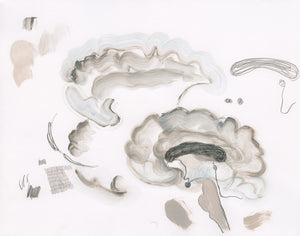 Scan of mixed media abstract brain artwork.